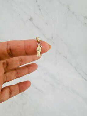 10k gold holy death pendant tiny - Dije en Oro Santa Muerte